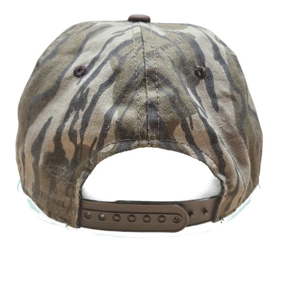 Mossy Oak Baseball Ball Cap Hat Logo Camo Brown Strapback One Size PreOwned - Picture 2 of 7